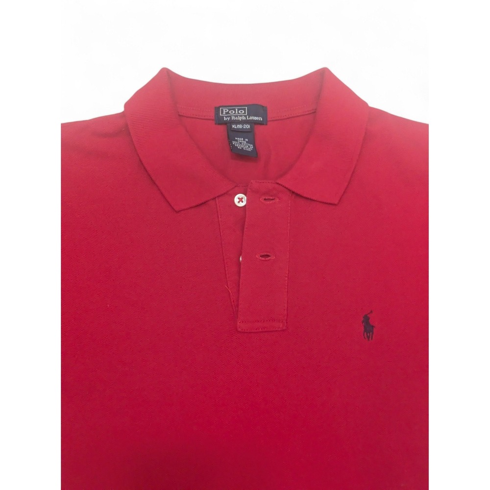 Polo Ralph Lauren Boys Red Polo Shirt XL (18-20)‎ Pony Logo Classic